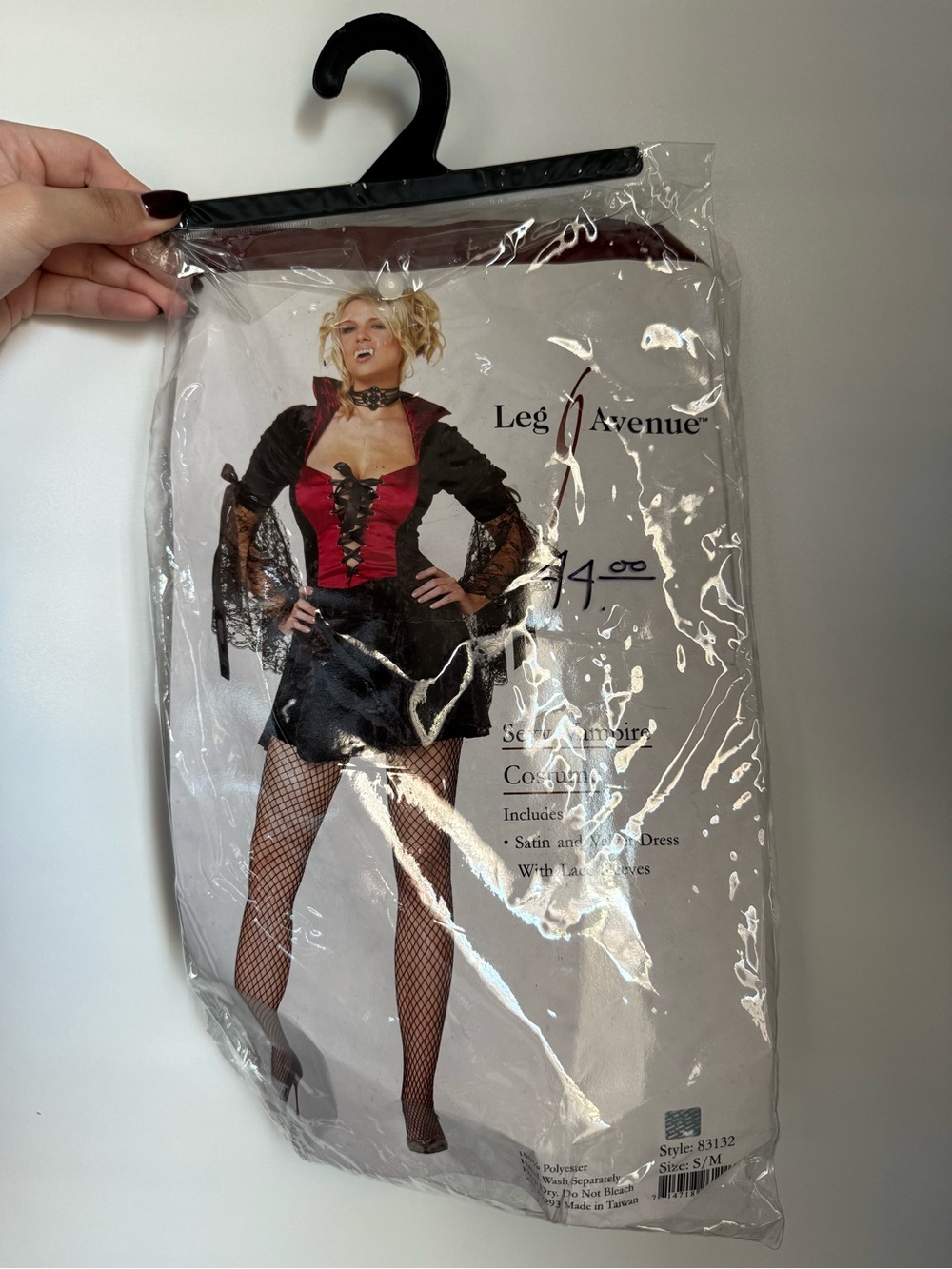 Leg Avenue Red and Black Lace-Up Corset Dress Costume